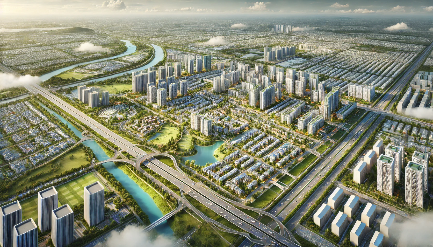 Vị trí địa lý Dự án Vinhomes Hậu Nghĩa Long An